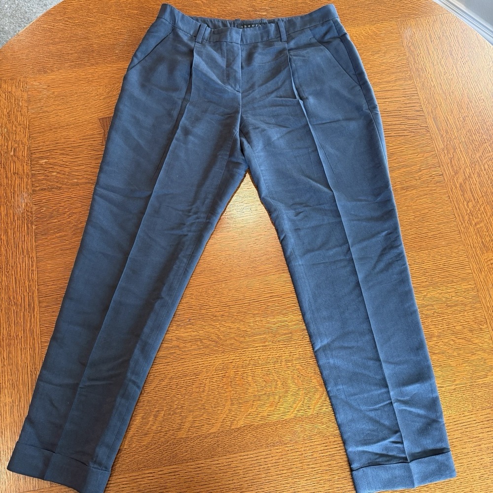 Theory Women's Black Dress Pants Size 0 Straight Leg
